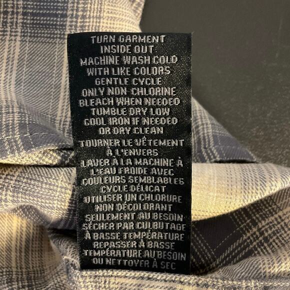 NWT Magaschoni Button Down Size M Neutral Gray Short Sleeve Plaid - Picture 7 of 9